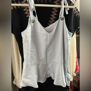 Gianni Bini peplum top - chambray NWT - part of set with matching short